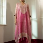 Pink Basra Ghot Yoke Kaftan Set
