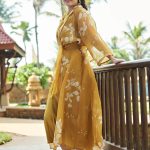 Petal Printed Jumpsuit with Organza Jacket