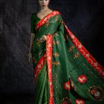 Mangalmurti Harā Metallic Saree