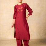 Matsya Tatva Maroon Tunic Set