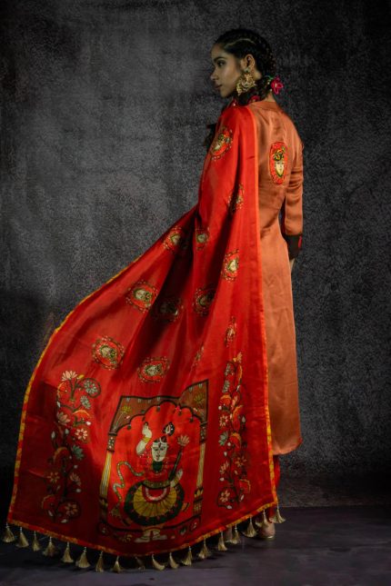 Govardhan Metallic Sunset Suit Set