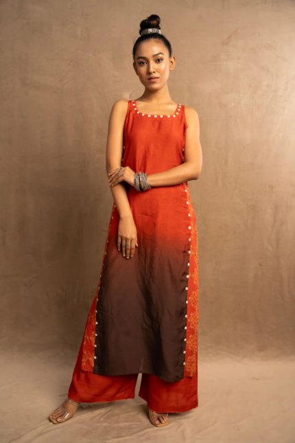 Kolam Shaded Tunic Set