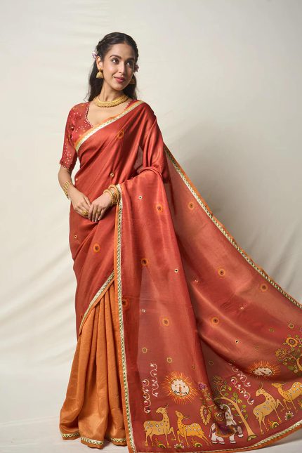 Shānta Vana Rust Saree