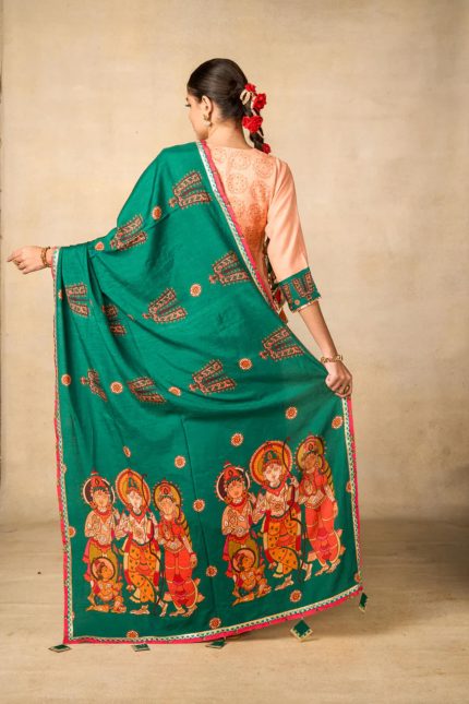 Ayodhya Aabha Peach Suit Set