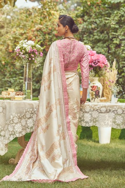Scarlet O Hara Ivory Saree