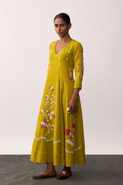 Aruna Lime Green Dress