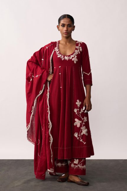 Kalpana Dark Red Suit Set