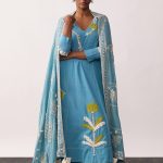 Sucheta Blue A Line Suit Set