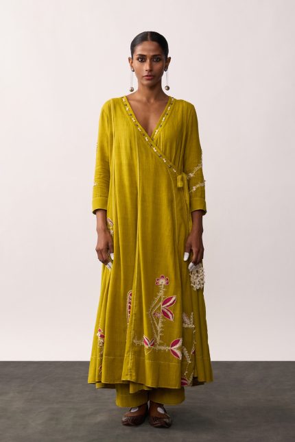 Hansa Lime Green Angrakha
