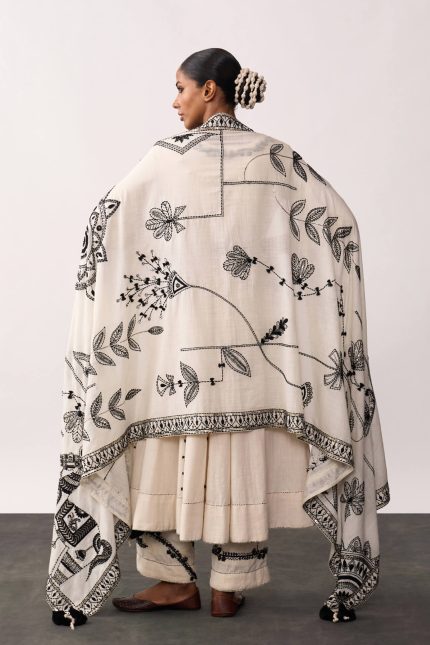 Rani Laxmi White Dupatta