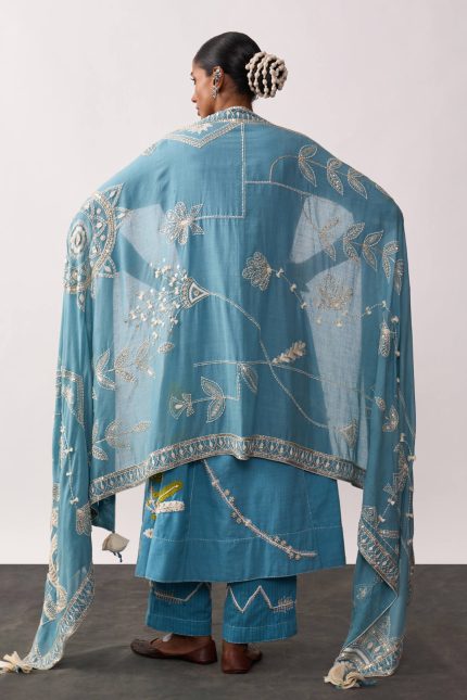 Rani Laxmi Blue Dupatta