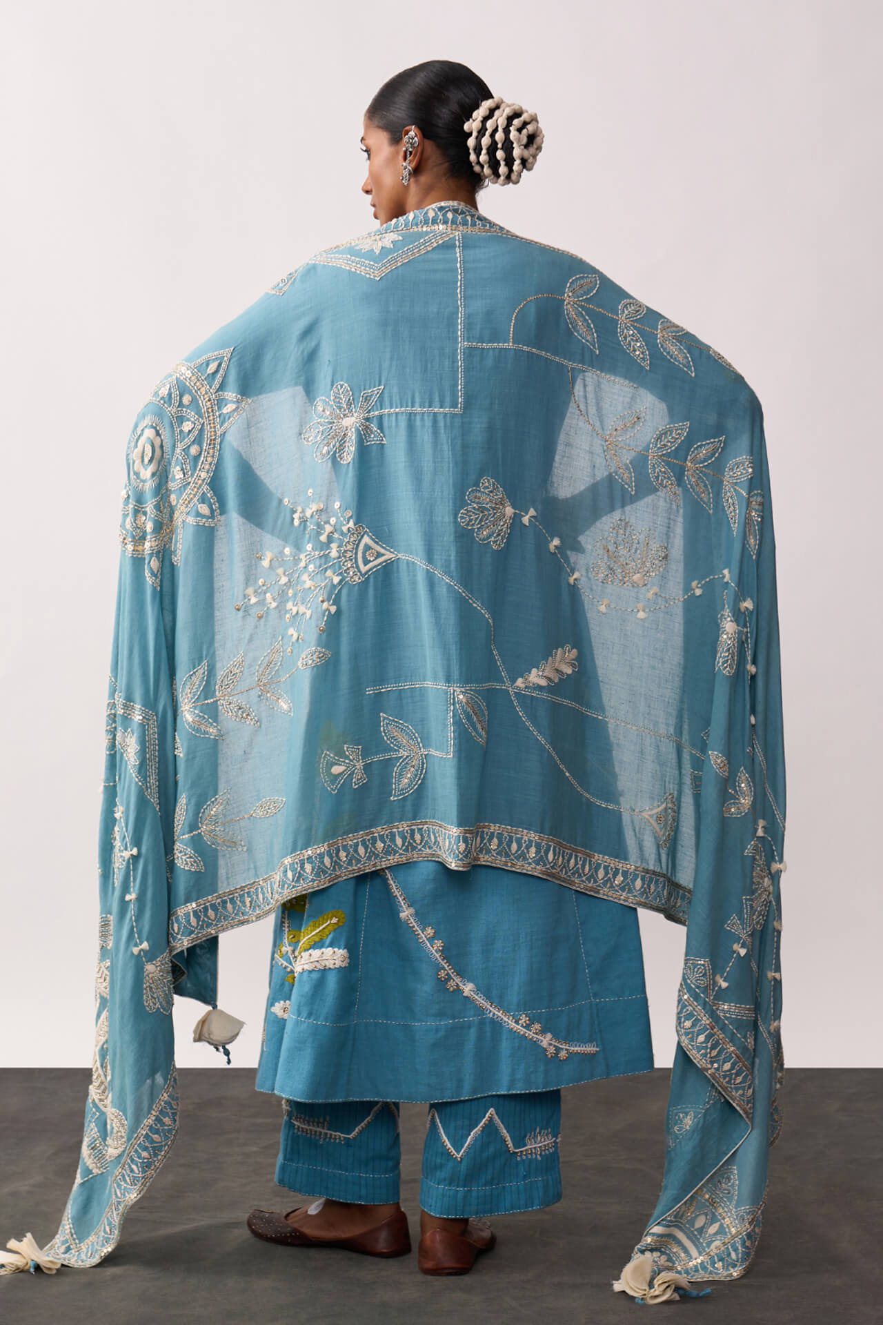 Rani Laxmi Blue Dupatta