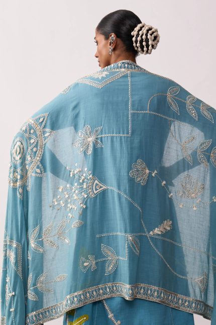Rani Laxmi Blue Dupatta