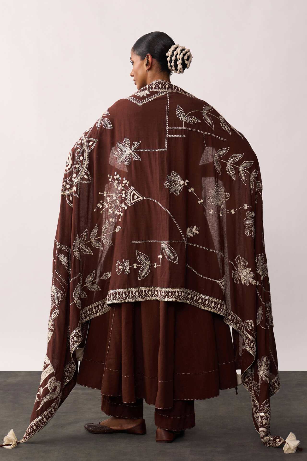 Rani Laxmi Brown Dupatta