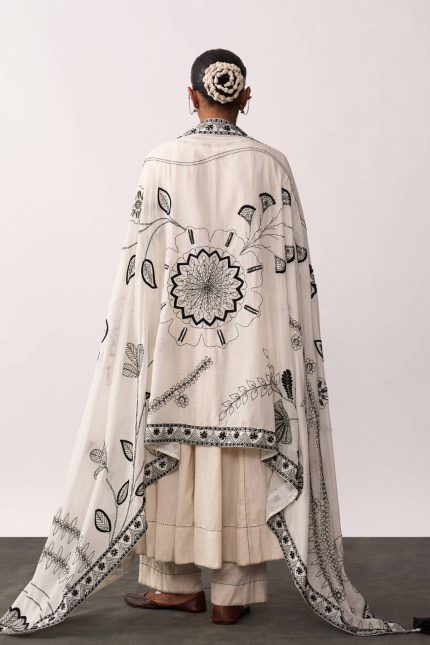 Tara Rani White Dupatta