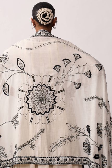 Tara Rani White Dupatta