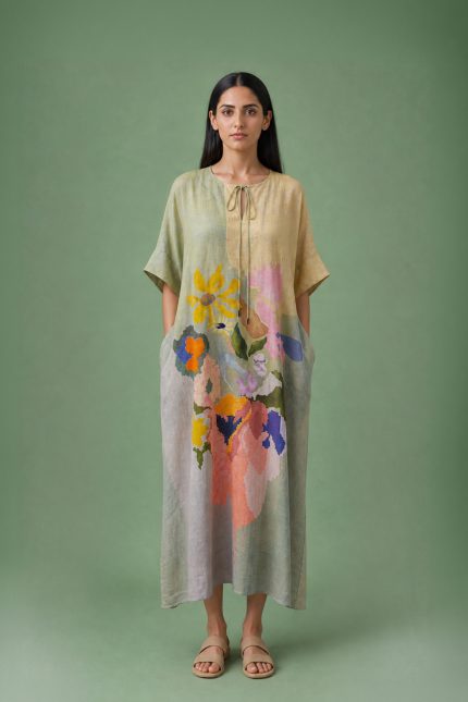 Ikat Kaftan Dress