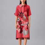 Ikat Cutwork High-Low Dress