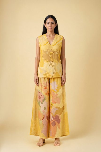 Ikat Cutwork Co-ord Set