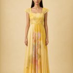 Ikat Cutwork Gown Dress