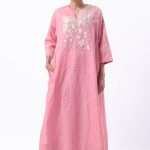 Pink Tunic with Yoke Embroidery