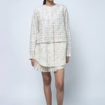 Oversized Hand Embroidered Handwoven Zari Paneled Shirt