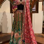 Green Multi-Colour Heavy Embroidered Lehenga