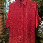 Shirt Kimono Bandhej - Fuchsia Pink