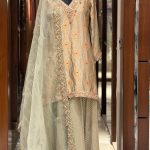 Sage Green Banarasi Short kurta Set