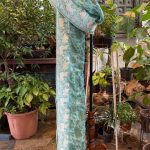 Sky Blue Floral Printed Highlighted Border Saree