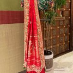 Red Heavy Zardosi Embroidered Border with Highlighted Paithani Pallu Saree
