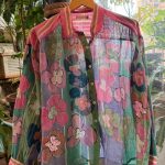Green with Multi Floral Printed Shirt