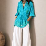 Shirt Kimono Bandhej – Light Blue