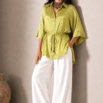 Shirt Kimono Bandhej – Light Green