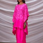 Short Bandhani Kaftan With Dhoti Pants