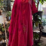 Pink Silk Chanderi Embroidered Kurta Set