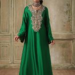 Zar-Rang Green Heavy Neck Kurta Set