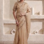 Zar-Rang Ivory Buti Saree set