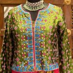 Green Embroidered Long Blouse