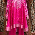 Pink Banarasi Kurta with Farshi Salwar