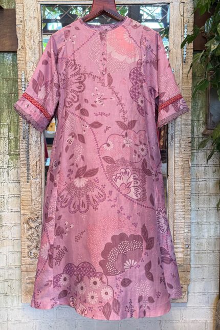 Light Purple Printed Kurta with Pants