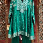 Green Banarasi Kurta with Farshi Salwar