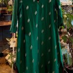 Bottle Green Highlighted Kurta & Pants