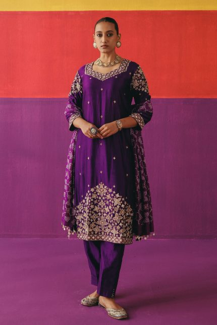 Baingani Phool Kurta Set