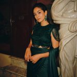 Emerald Green Draped Saree