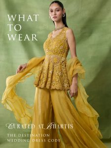 The silhouettes every destination-wedding suitcase needs A fluid sari for…